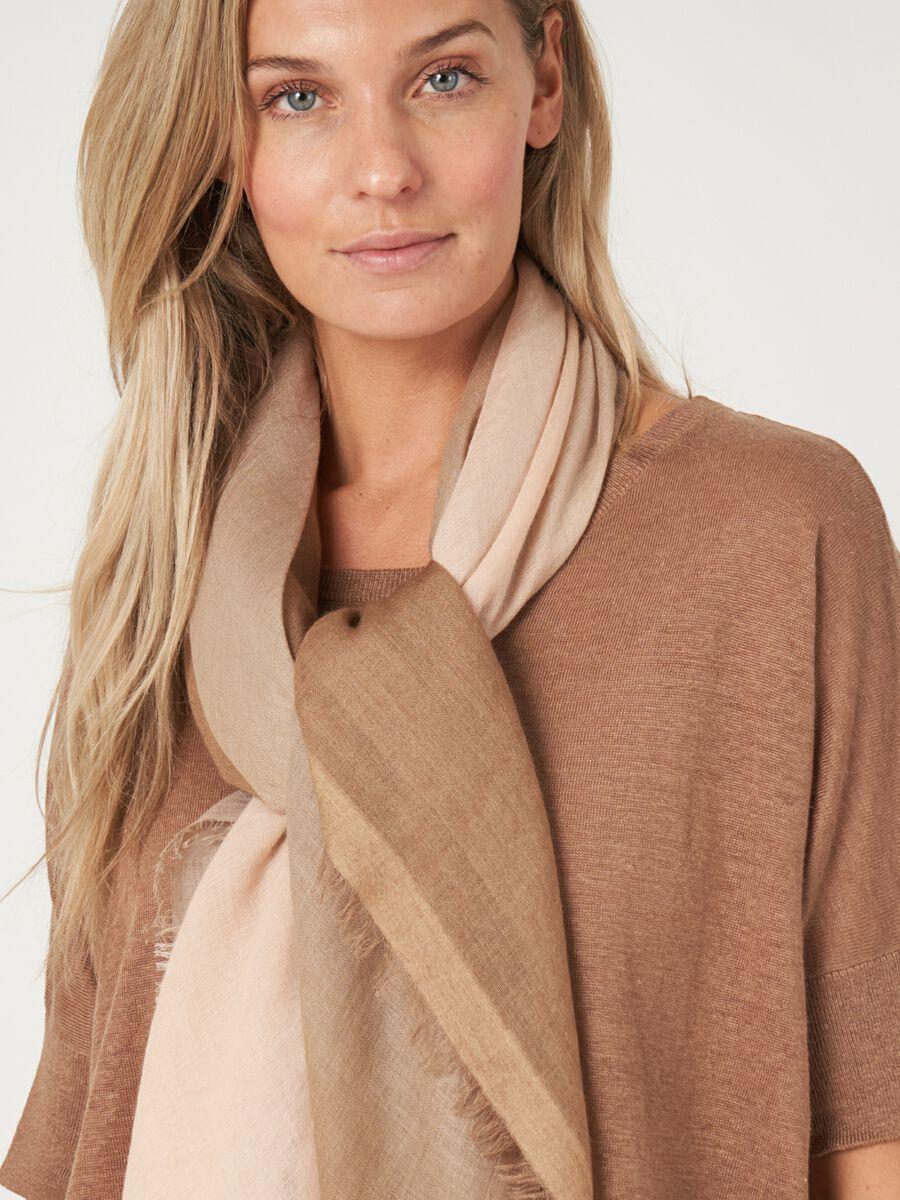 Repeat Cashmere Geweven Sjaal Met Tie Dye Print