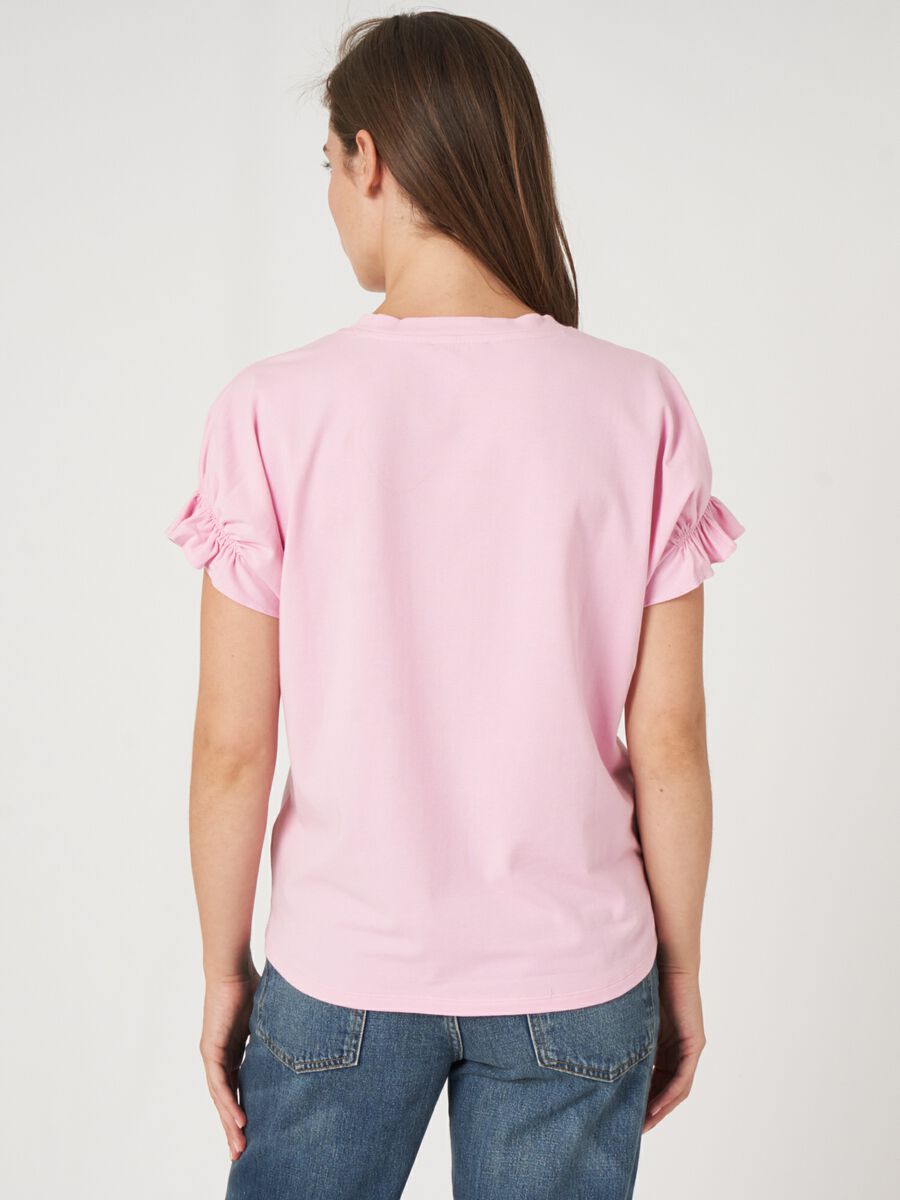 Repeat Cashmere Katoenen T-shirt Met Ruches