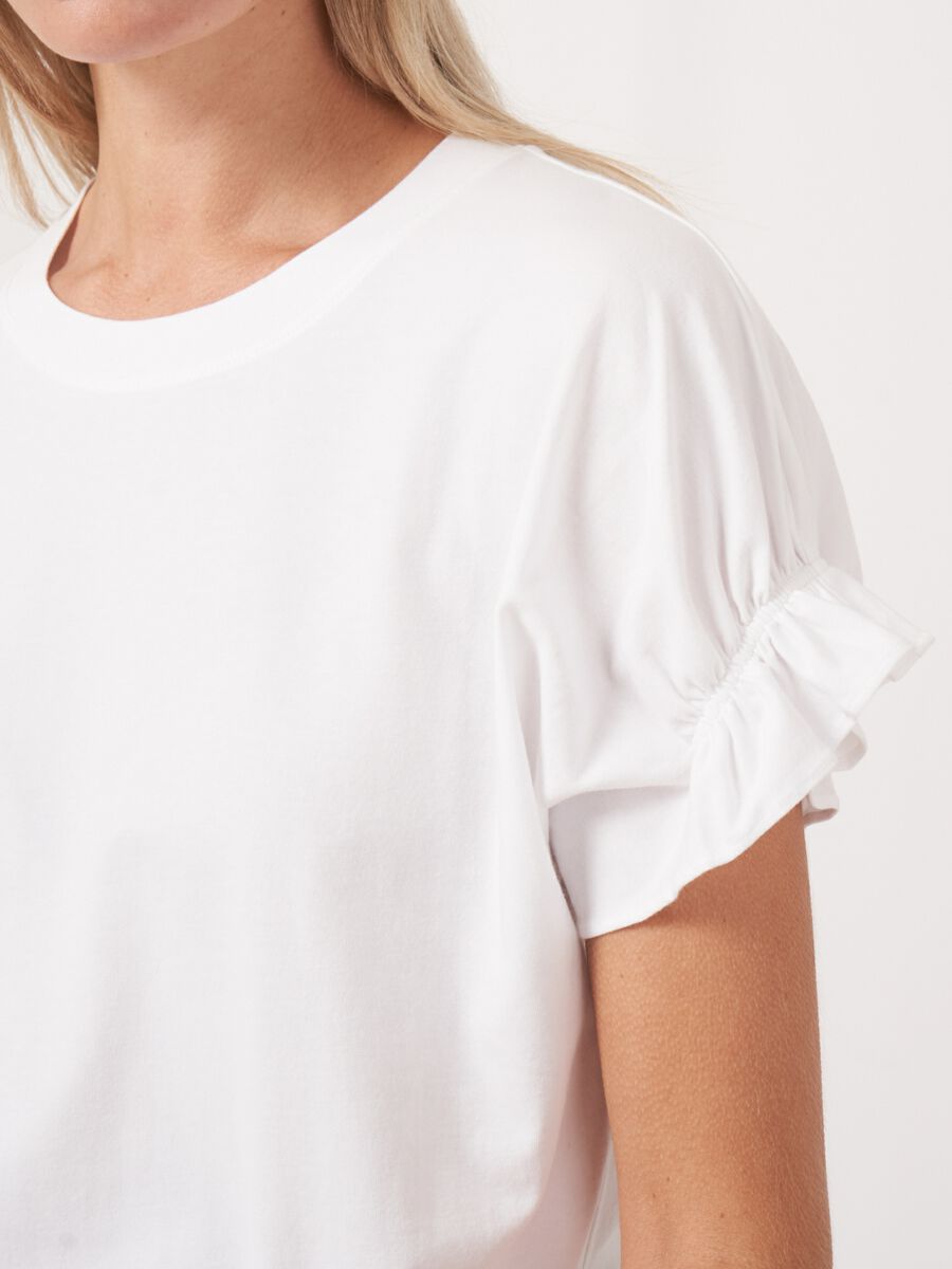 Repeat Cashmere Katoenen T-shirt Met Ruches
