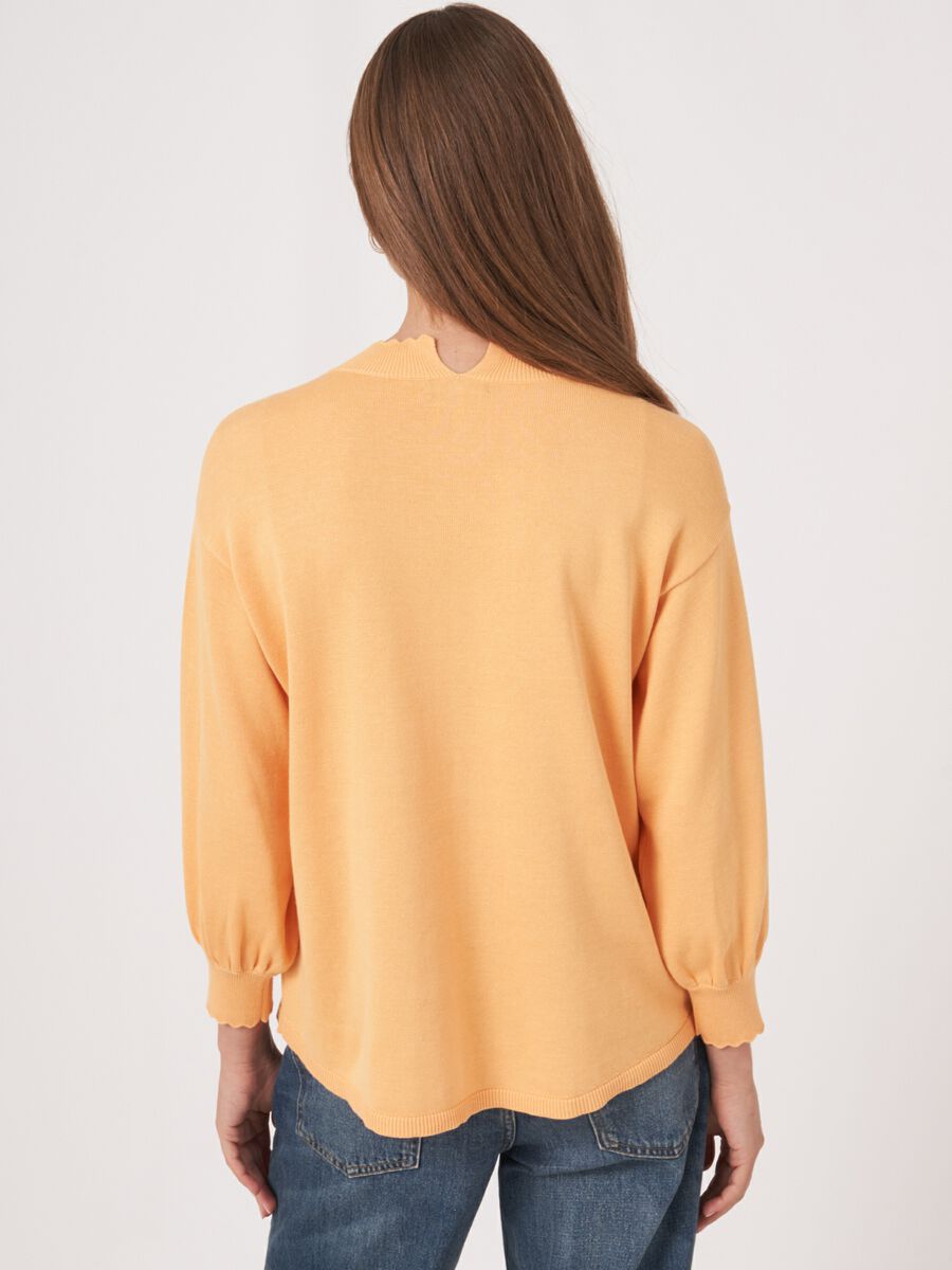 Repeat Cashmere Katoenmix Trui En Golvende Zoom