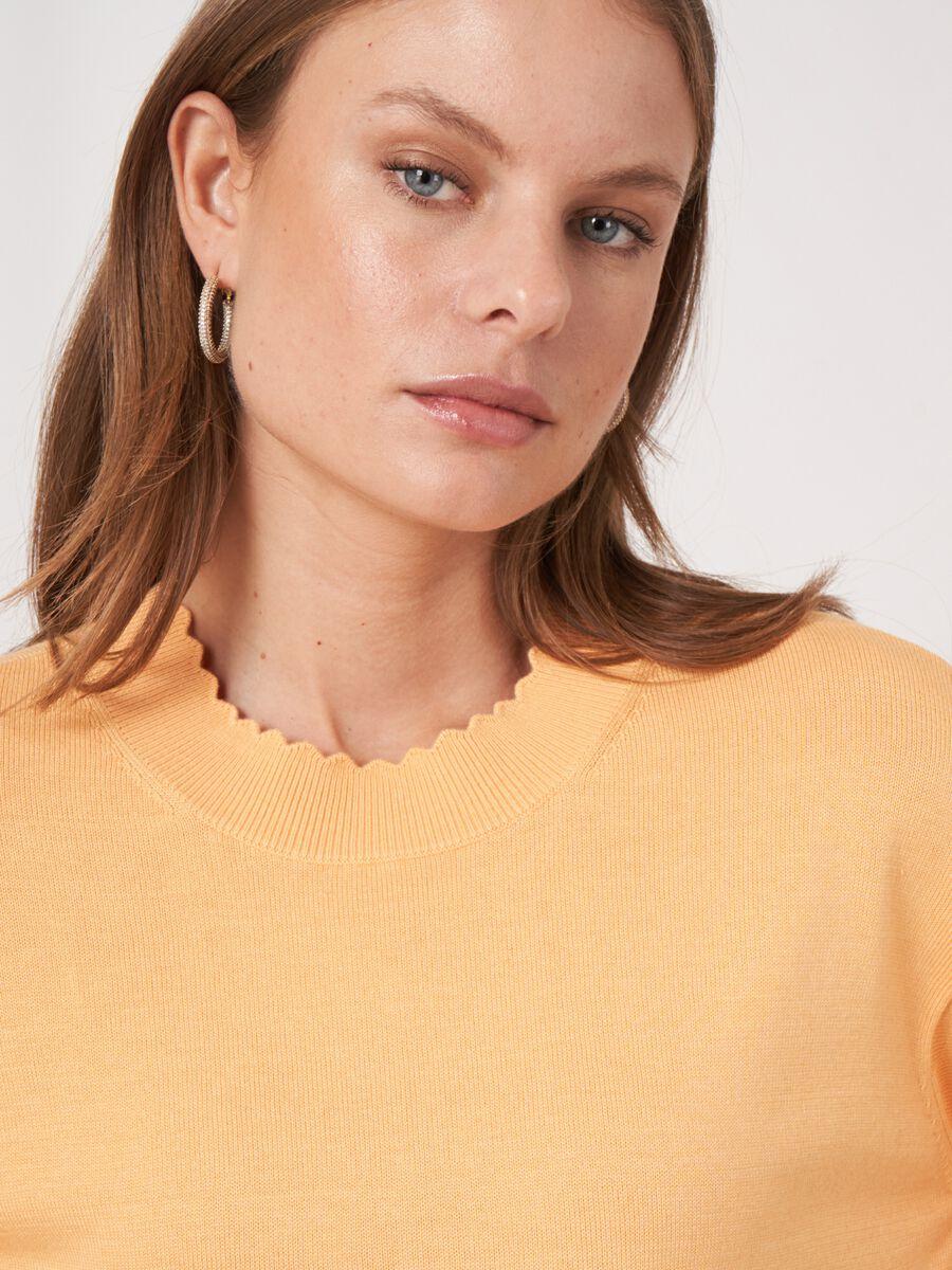 Repeat Cashmere Katoenmix Trui En Golvende Zoom