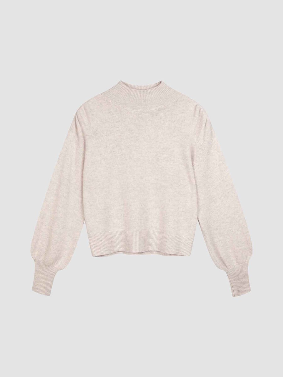 Repeat Cashmere Korte Cashmere Trui Met Pofmouwen