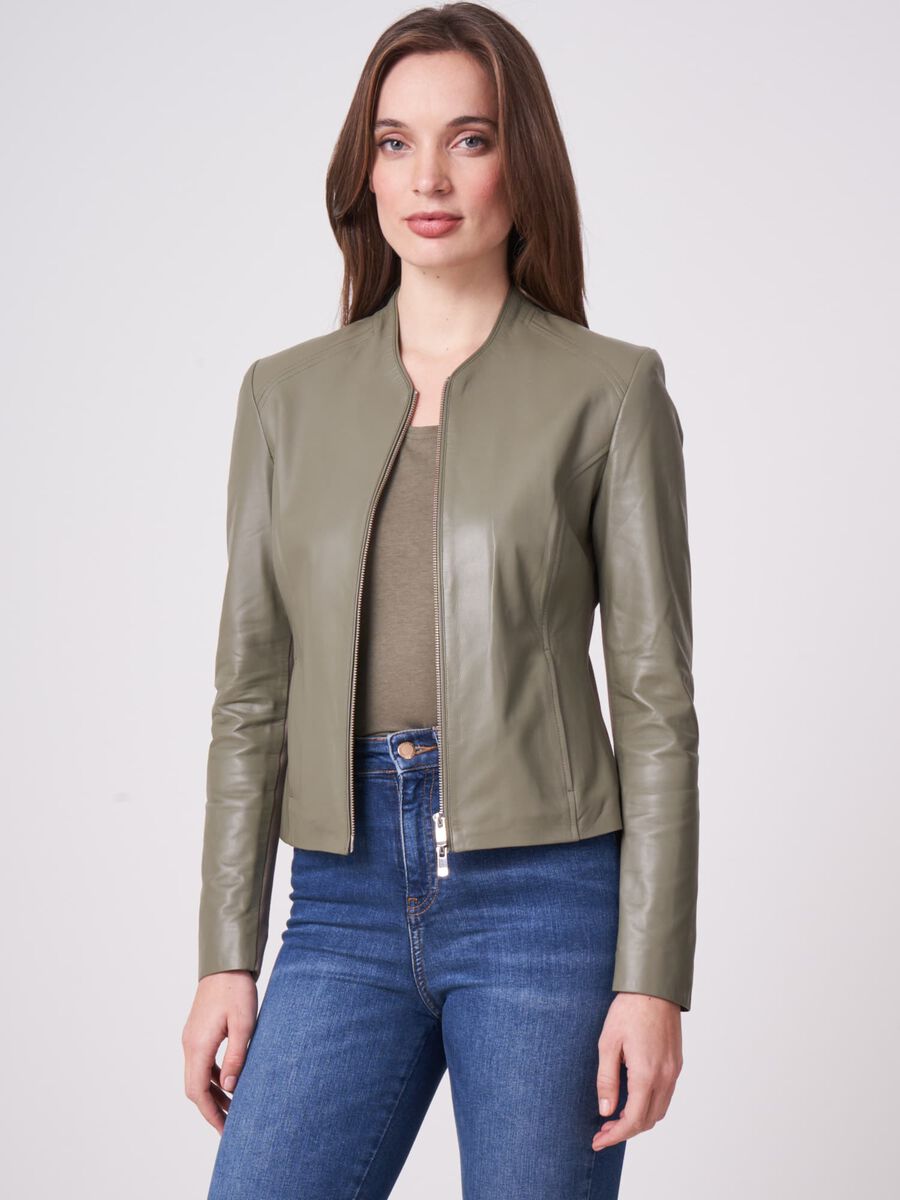 repeat cashmere Korte leren jas