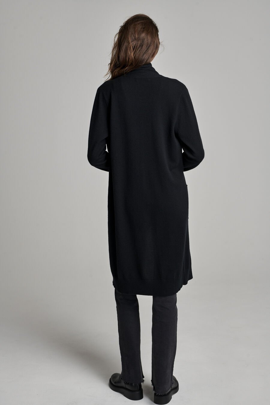 Repeat Cashmere Lang Open Cashmere Vest Met Zakken