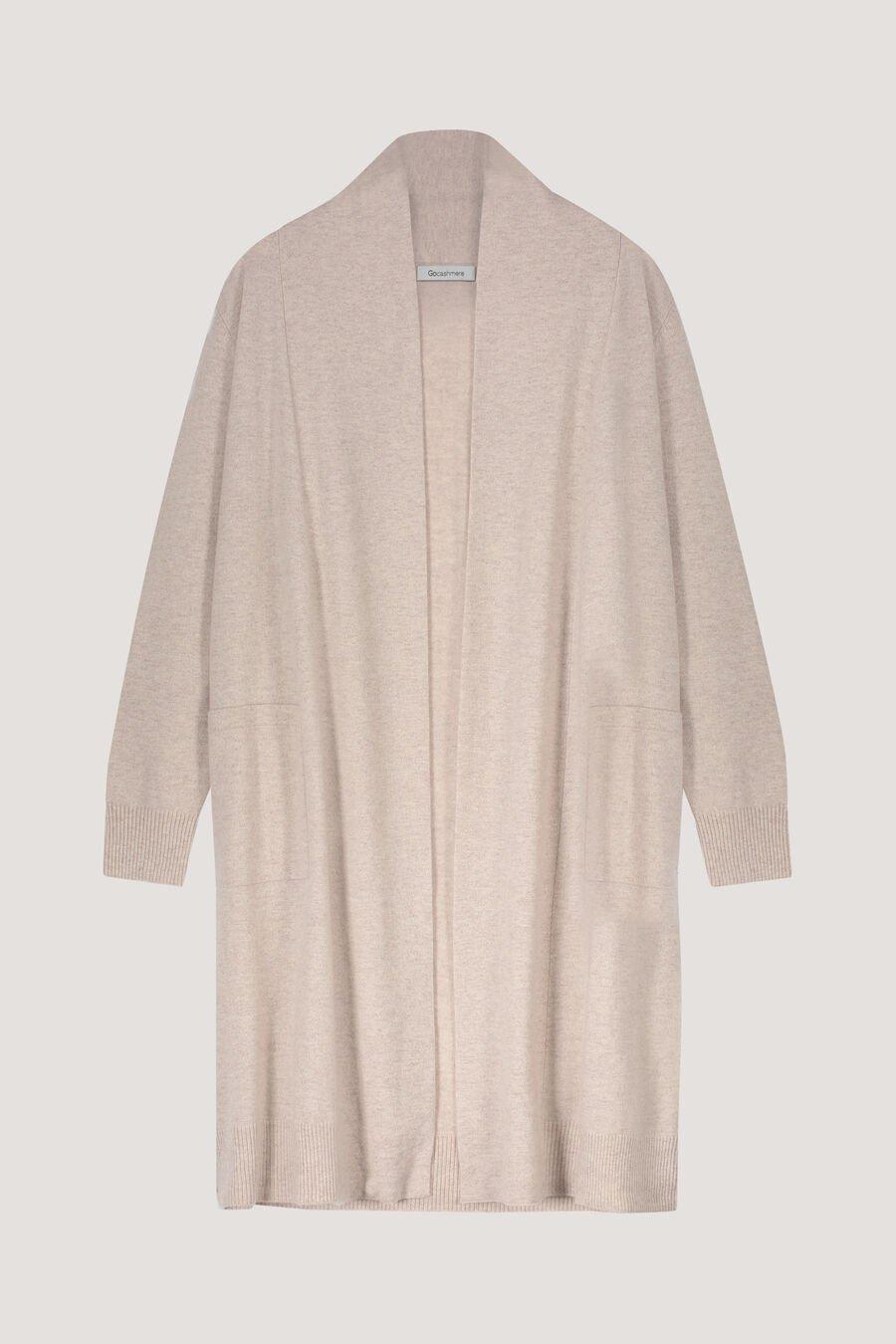 Repeat Cashmere Lang Open Cashmere Vest Met Zakken