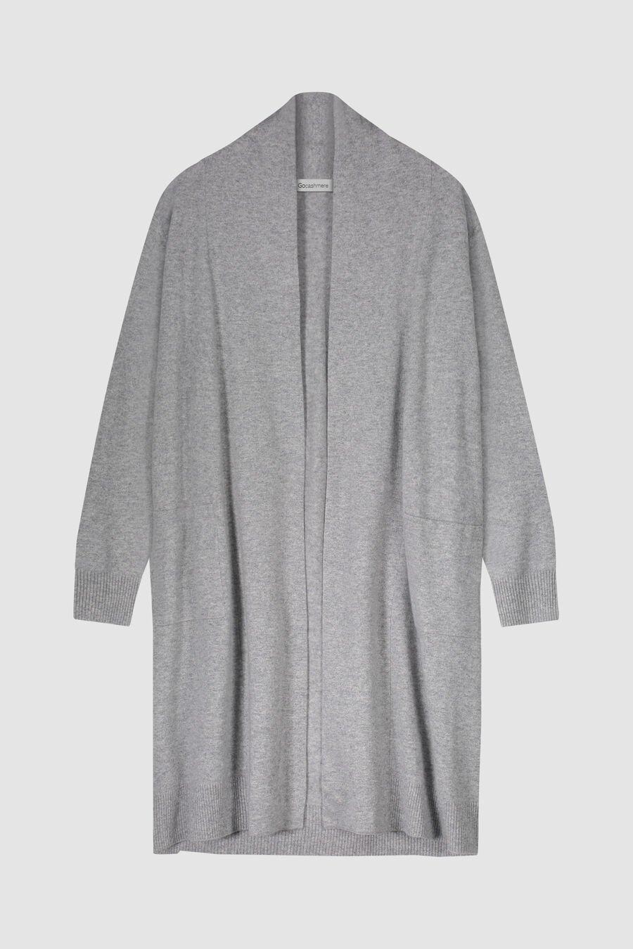 Repeat Cashmere Lang Open Cashmere Vest Met Zakken