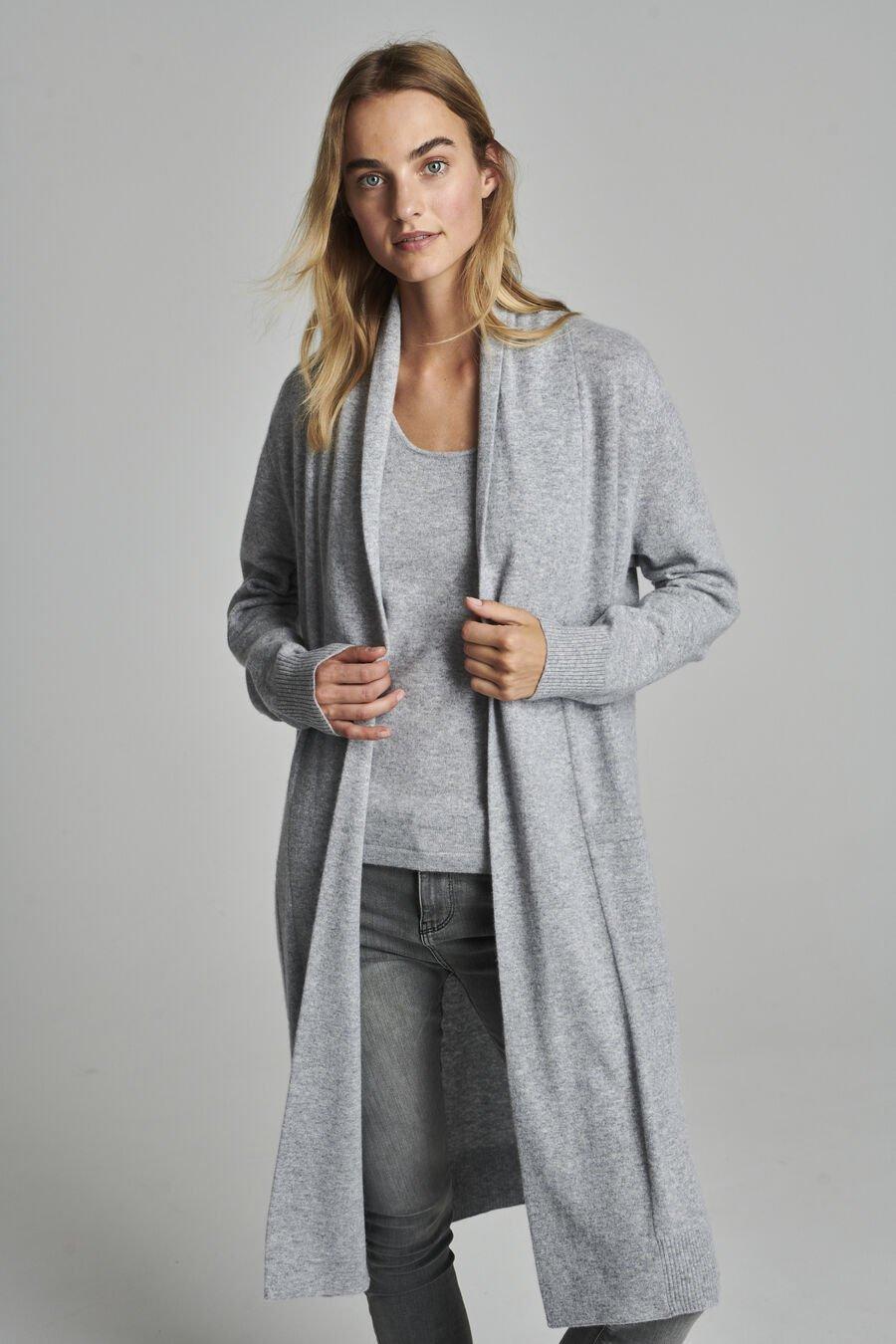Repeat Cashmere Lang Open Cashmere Vest Met Zakken