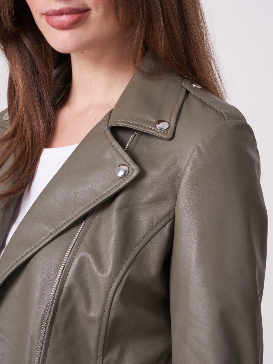 Repeat Cashmere Leren Bikerjas