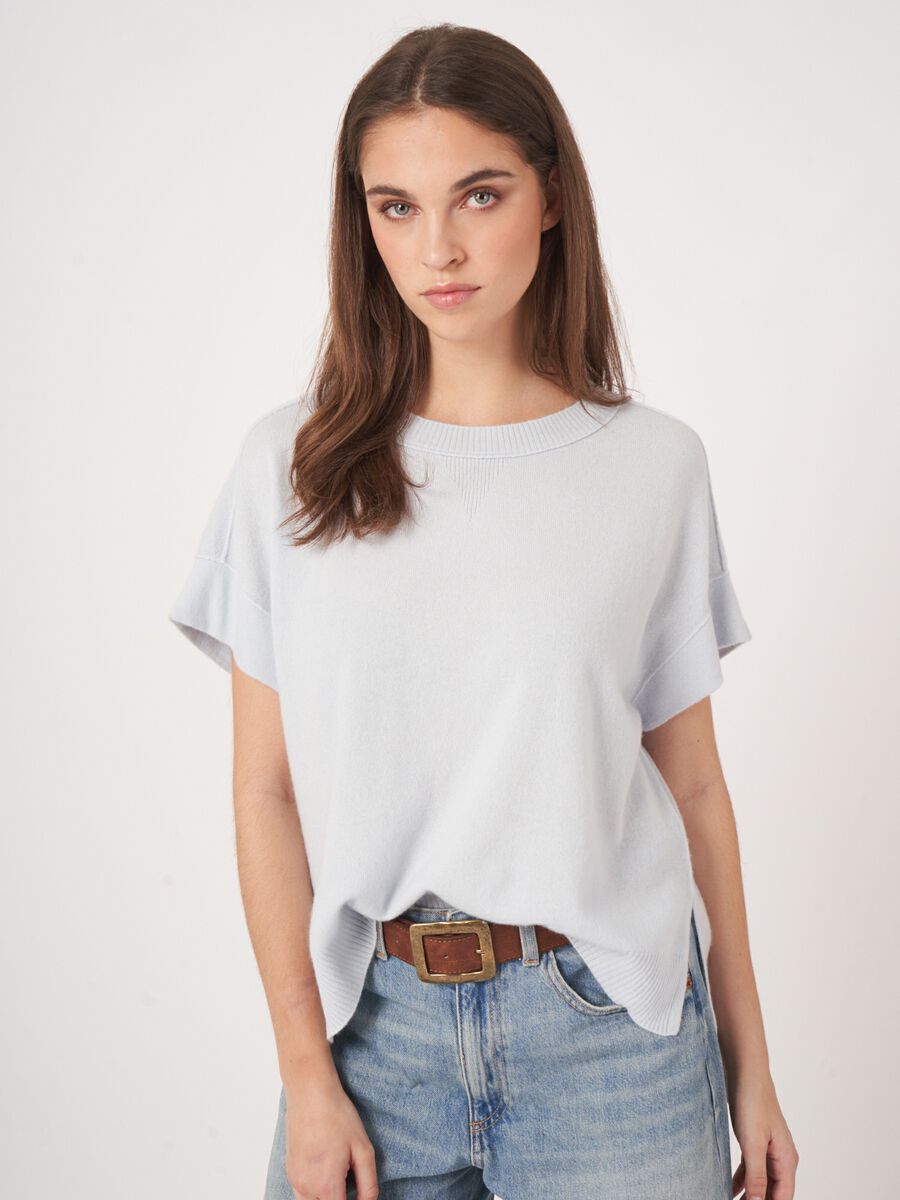 Repeat Cashmere Lichte Cashmere Poncho-trui