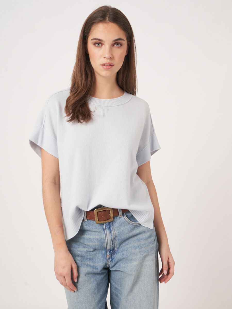 Repeat Cashmere Lichte Cashmere Poncho-trui