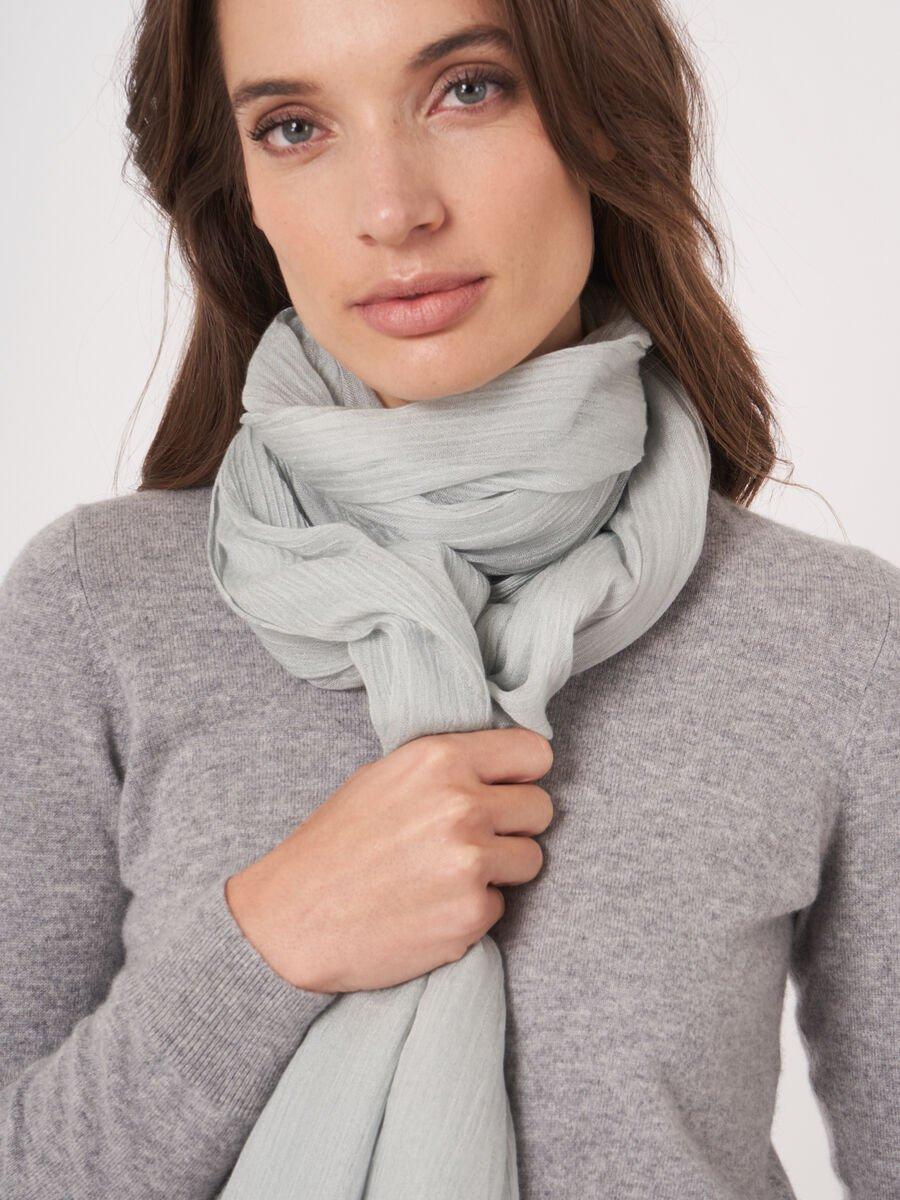 Repeat Cashmere Lichte Sjaal In Gekreukte Look