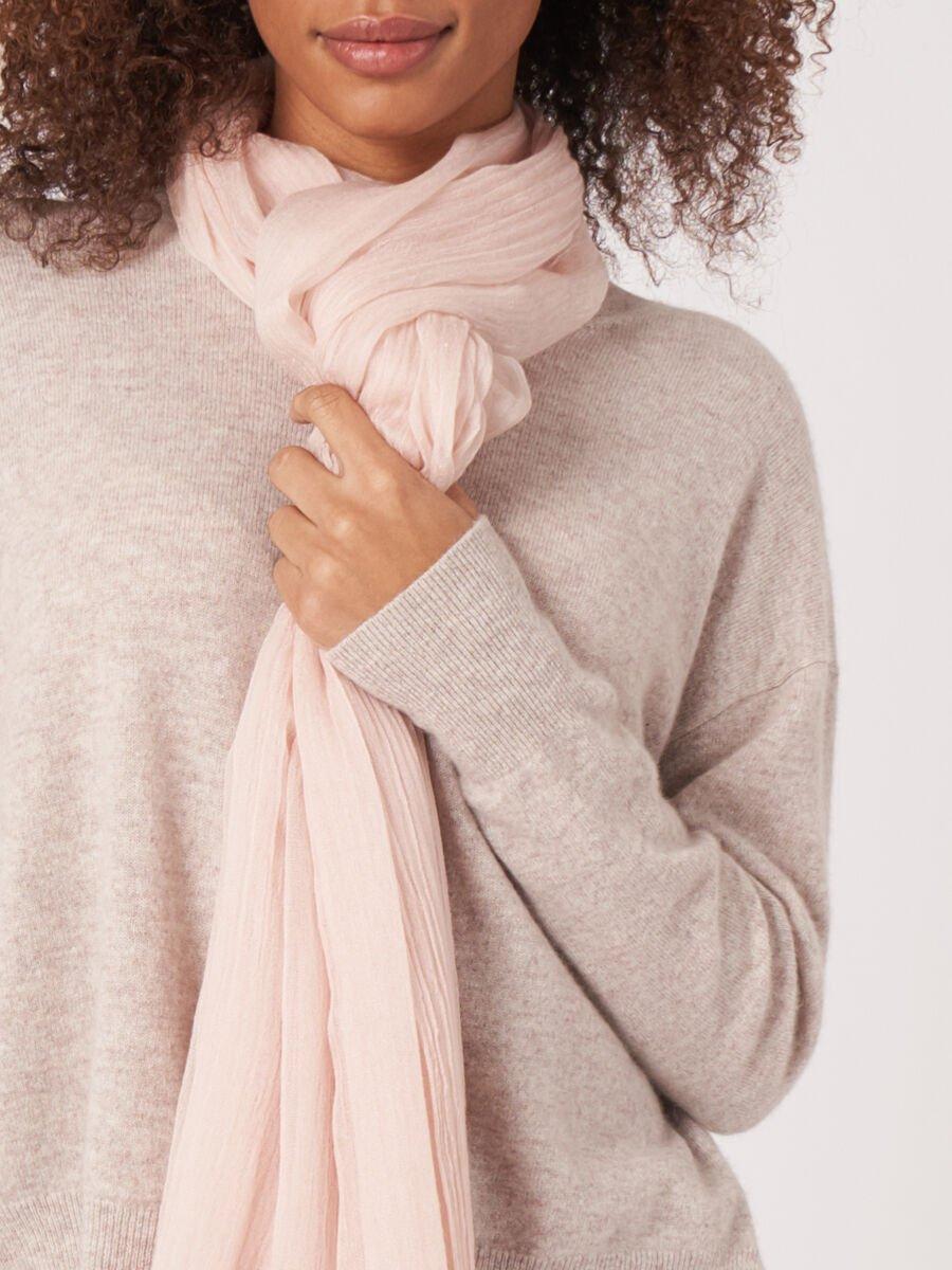 Repeat Cashmere Lichte Sjaal In Gekreukte Look