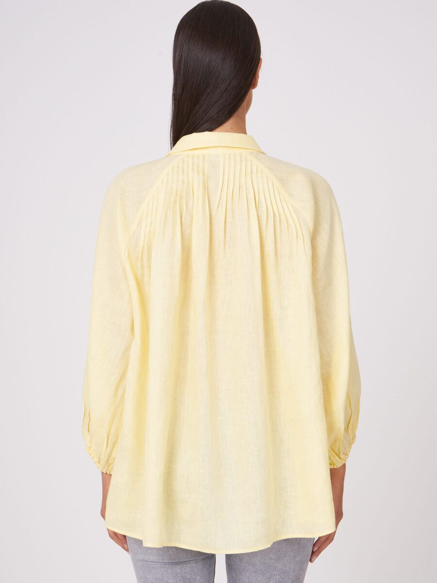 Repeat Cashmere Linnen Blouse Met Pofmouwen