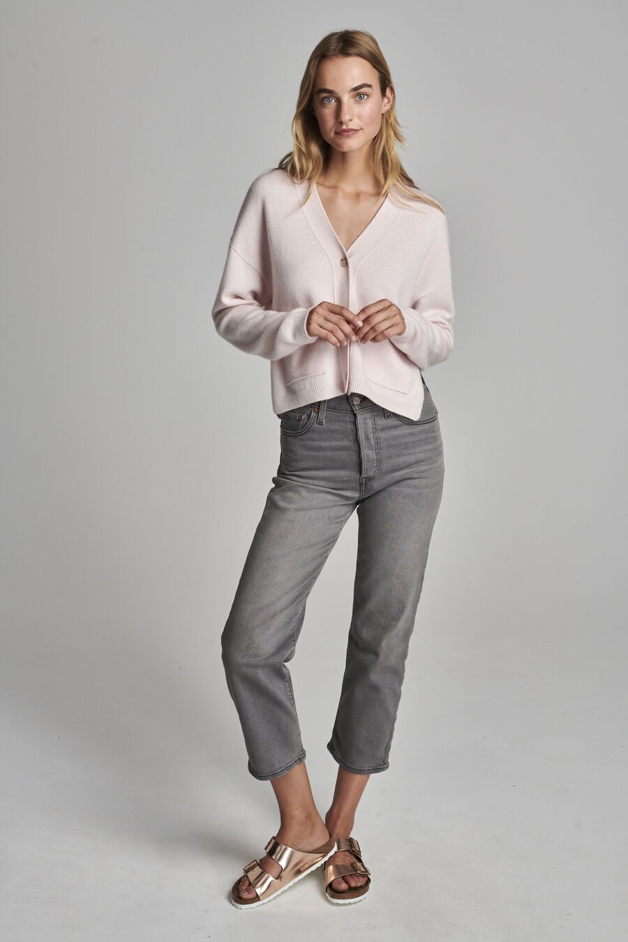 Repeat Cashmere Loose Fit Cashmere Vest Met Knopen