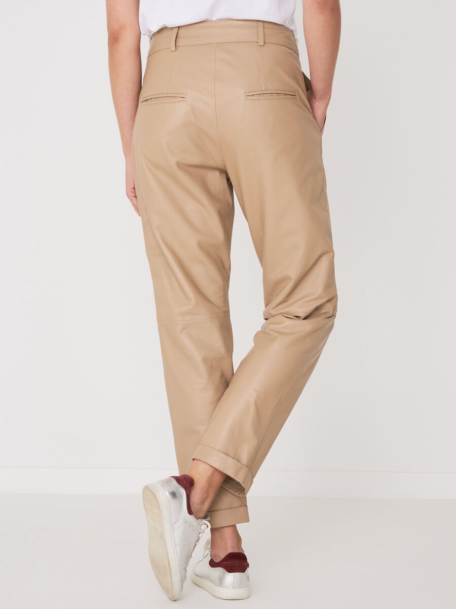 Repeat Cashmere Loose Fit Leren Broek