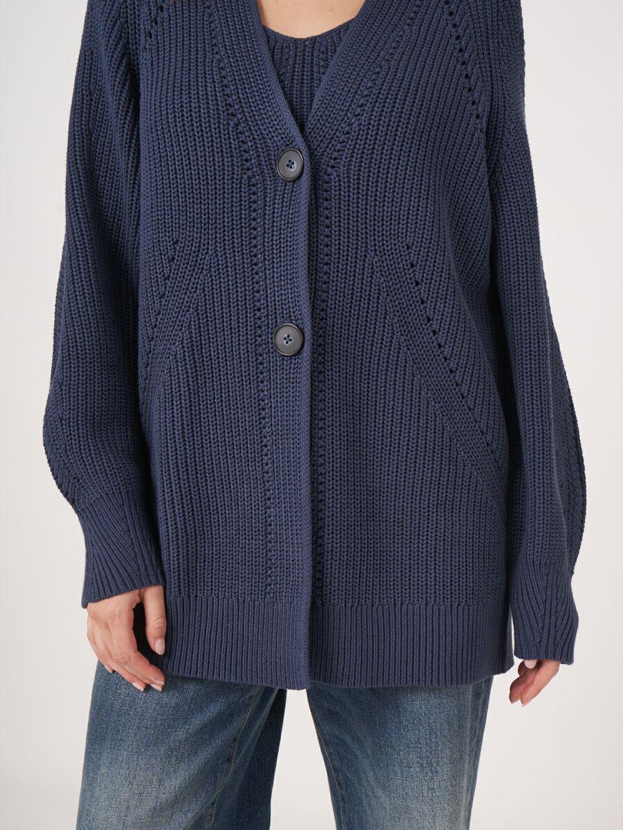 Repeat Cashmere Middellang Grof Gebreid Vest