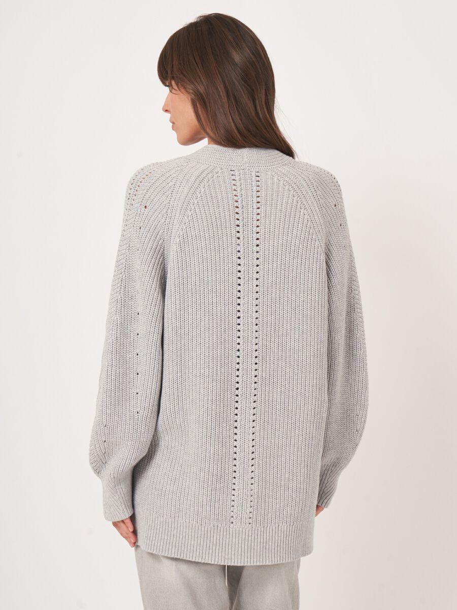 Repeat Cashmere Middellang Grof Gebreid Vest