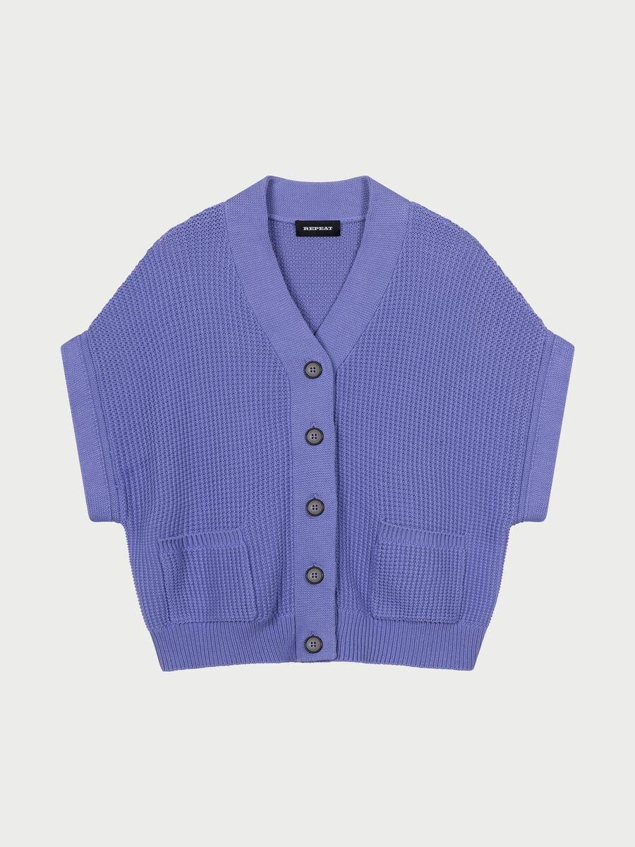 Repeat Cashmere Oversized Gebreid Gilet Met Zakken