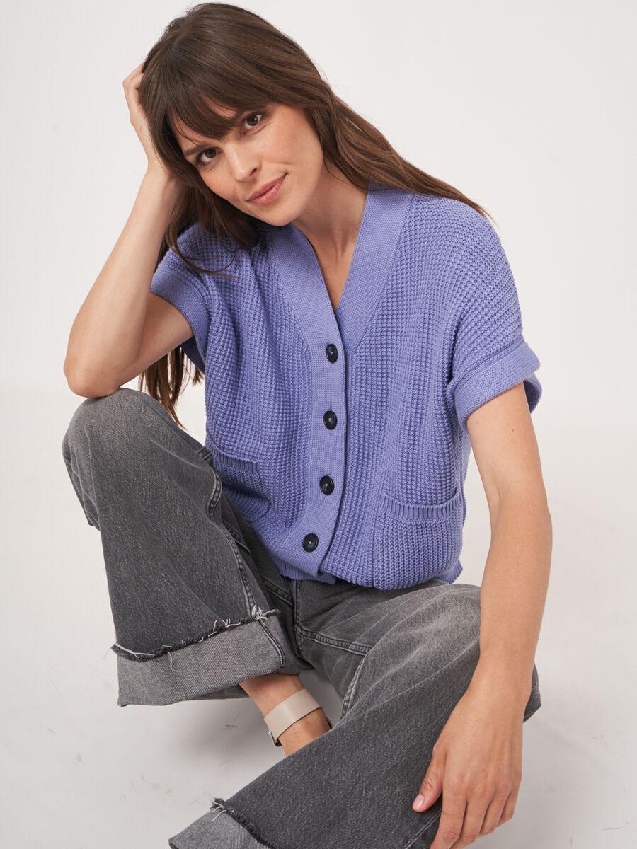 Repeat Cashmere Oversized Gebreid Gilet Met Zakken