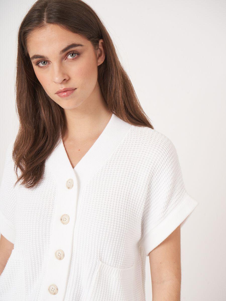 Repeat Cashmere Oversized Gebreid Gilet Met Zakken