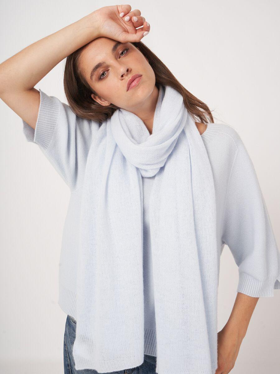Repeat Cashmere Oversized Sjaal Met Ribdetails