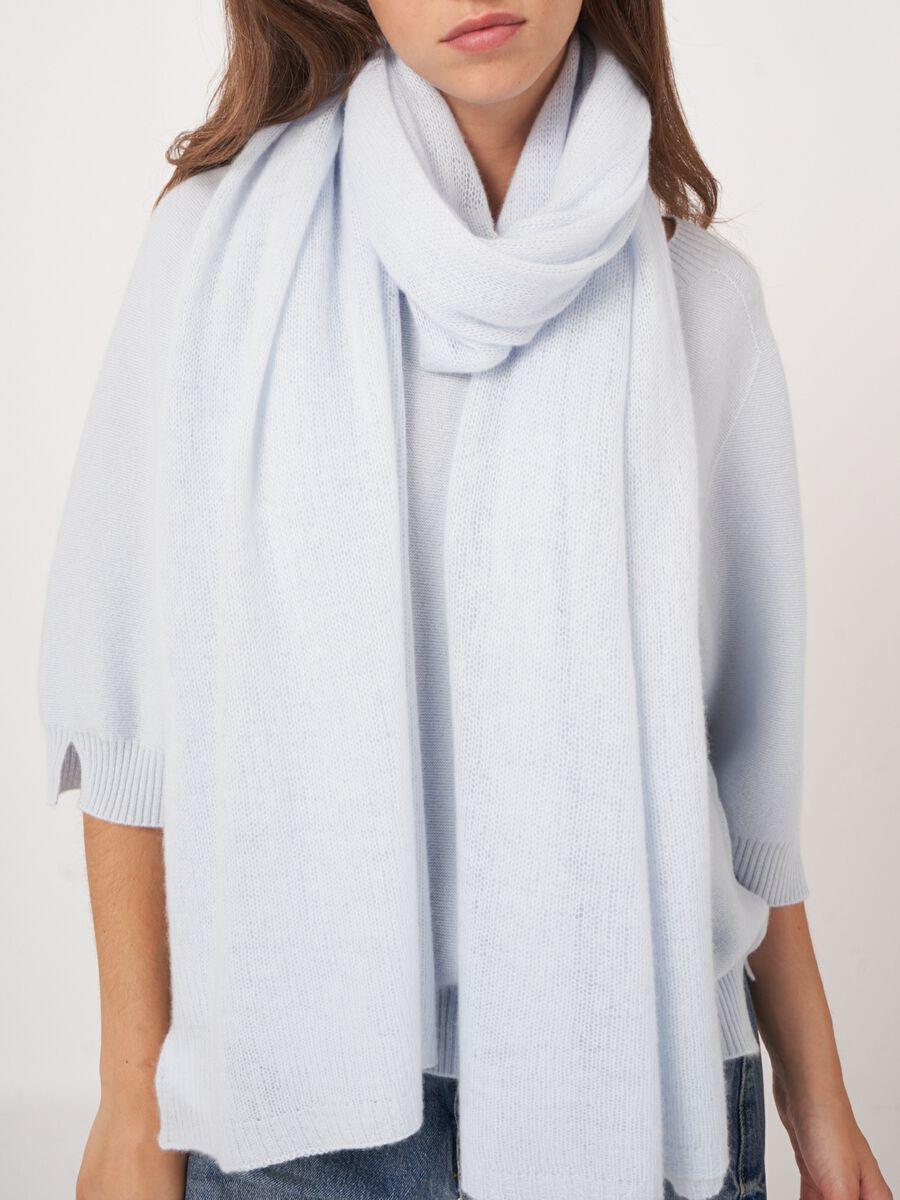Repeat Cashmere Oversized Sjaal Met Ribdetails