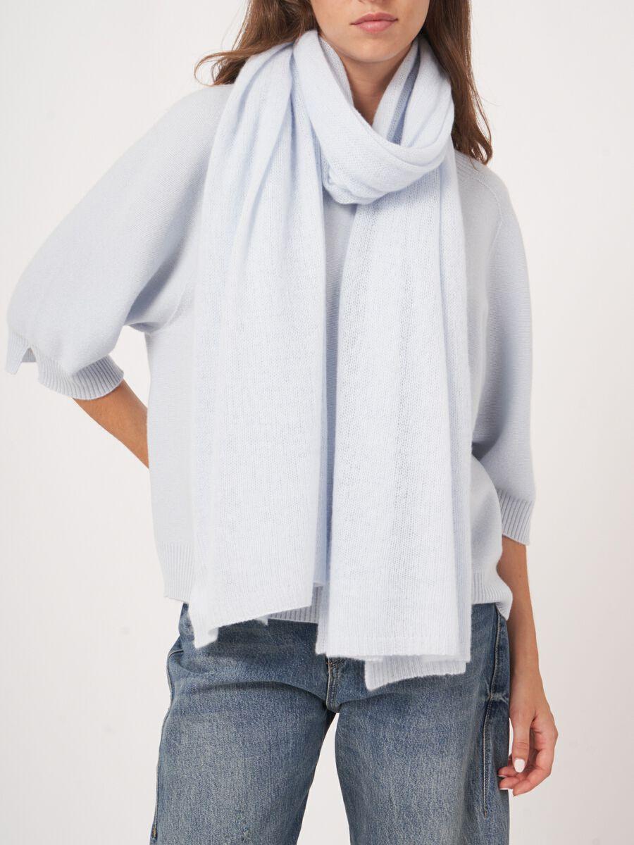 Repeat Cashmere Oversized Sjaal Met Ribdetails
