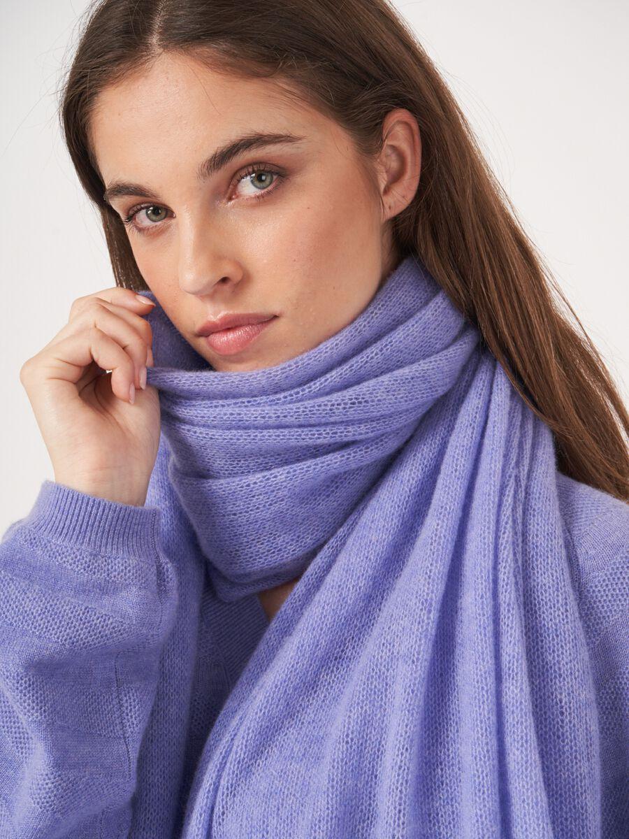 Repeat Cashmere Oversized Sjaal Met Ribdetails