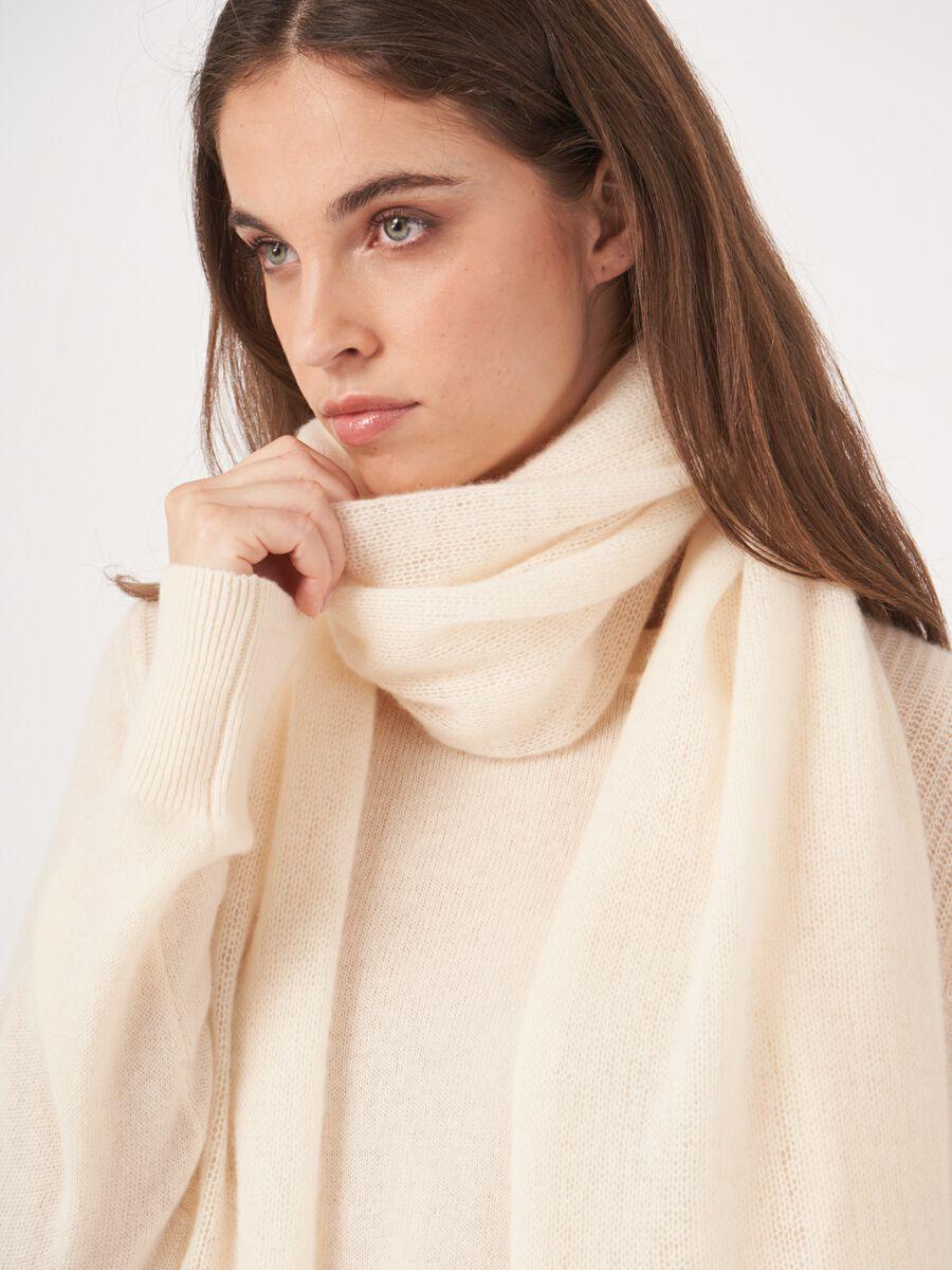 Repeat Cashmere Oversized Sjaal Met Ribdetails