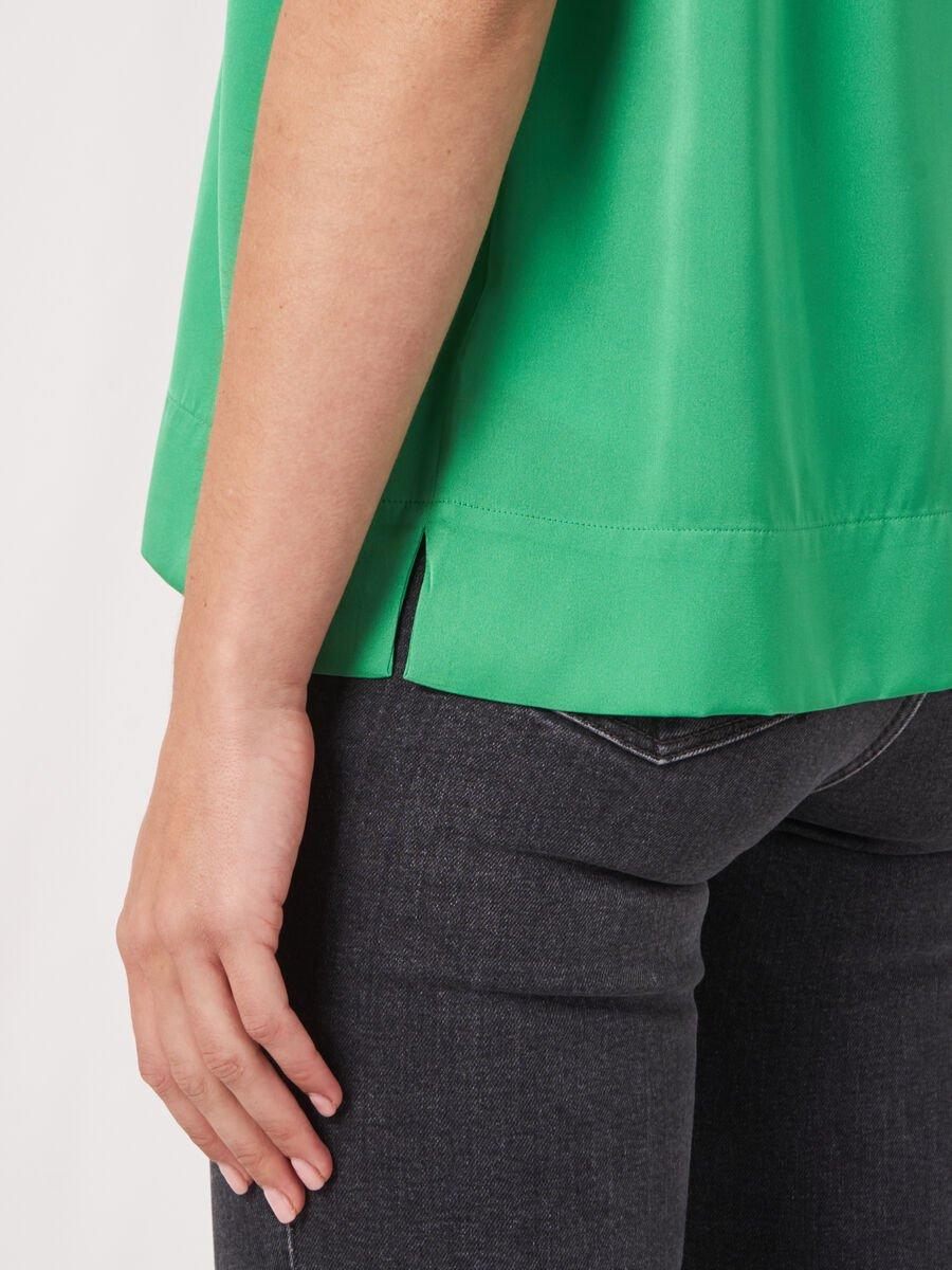 Repeat Cashmere Oversized Zijden Blouse Met Knopen