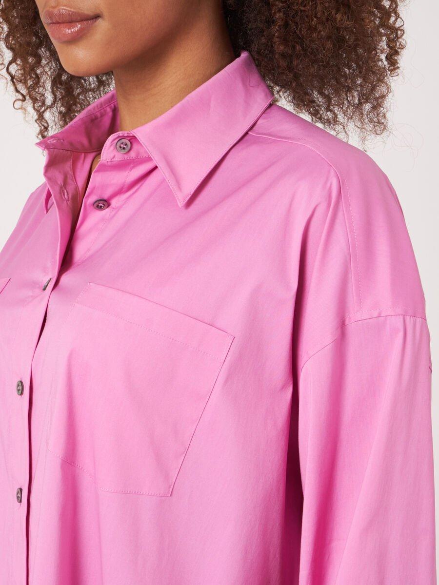 Repeat Cashmere Popeline Overhemd Met Borstzakken