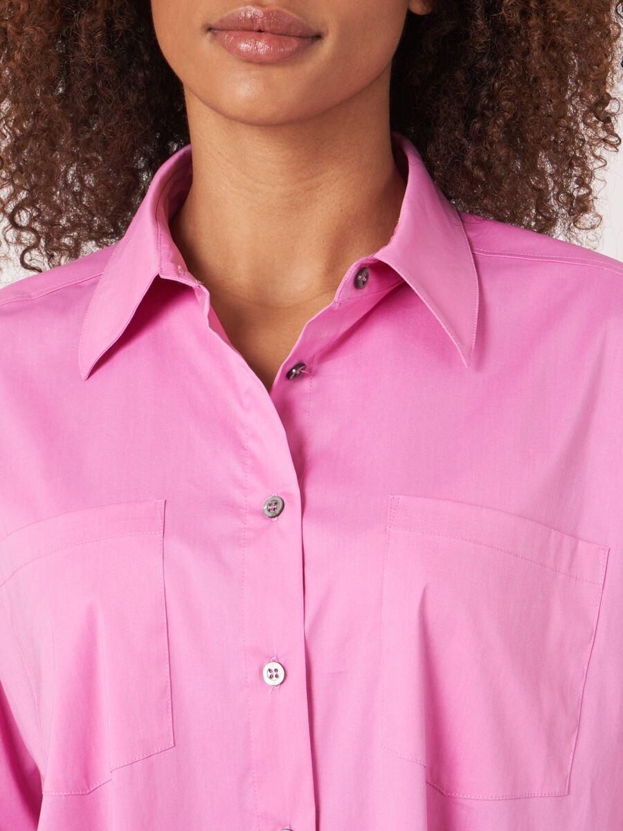 Repeat Cashmere Popeline Overhemd Met Borstzakken