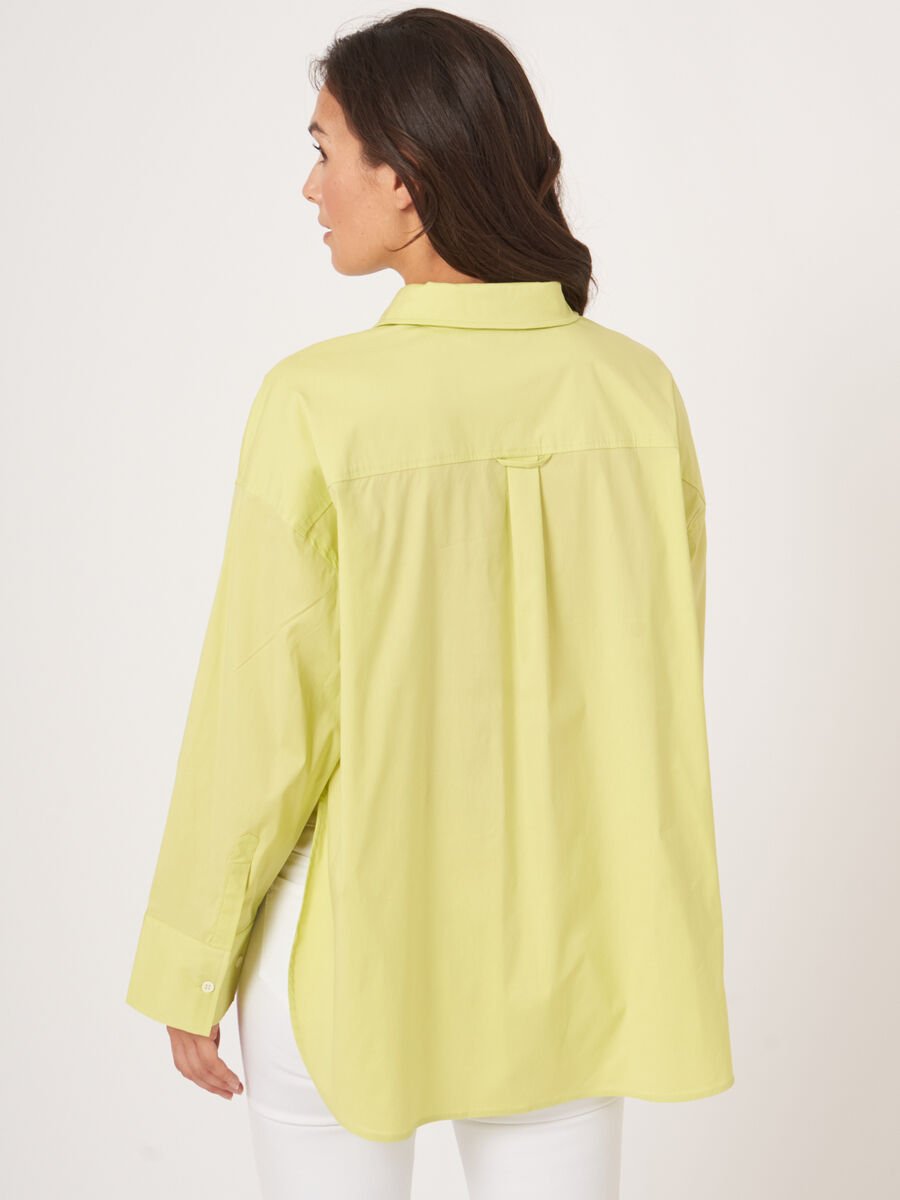 Repeat Cashmere Popeline Overhemd Met Borstzakken