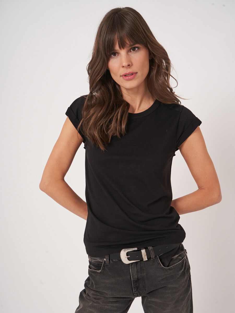 repeat cashmere T-shirt van katoenmelange