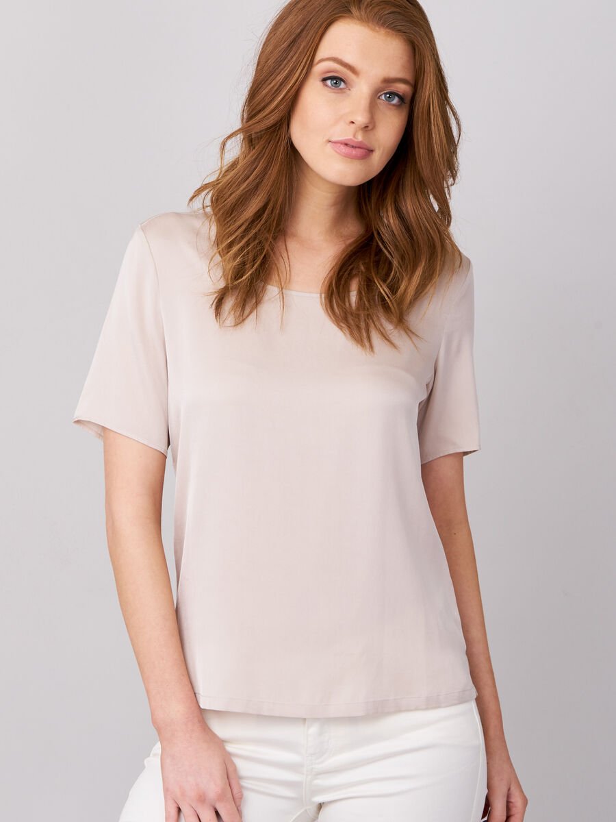 repeat cashmere T-Shirt van zijde