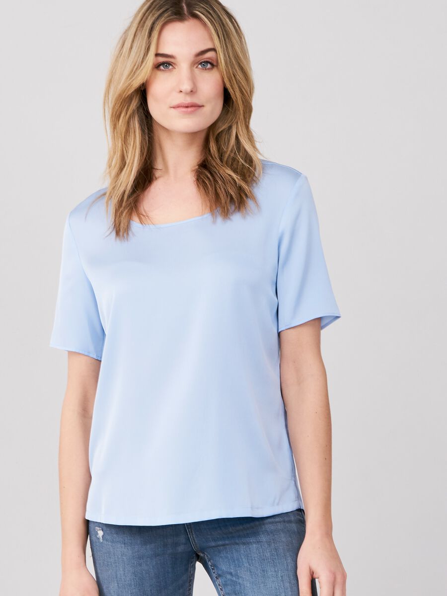 repeat cashmere T-Shirt van zijde
