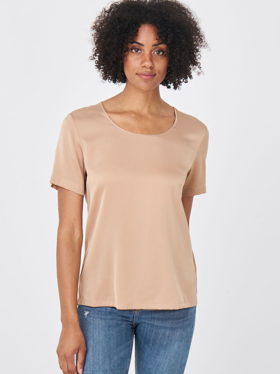 repeat cashmere T-Shirt van zijde
