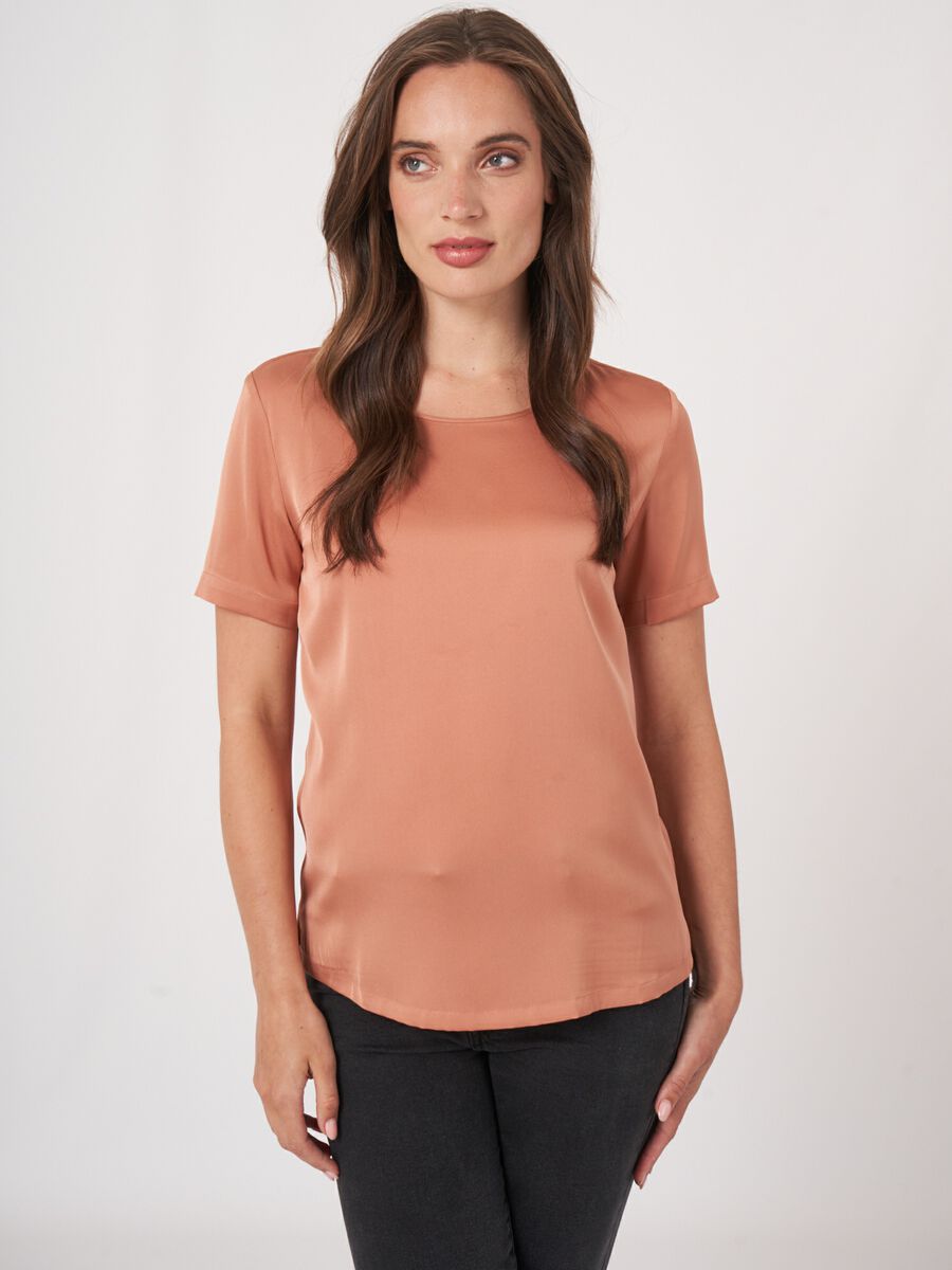 repeat cashmere T-Shirt van zijde