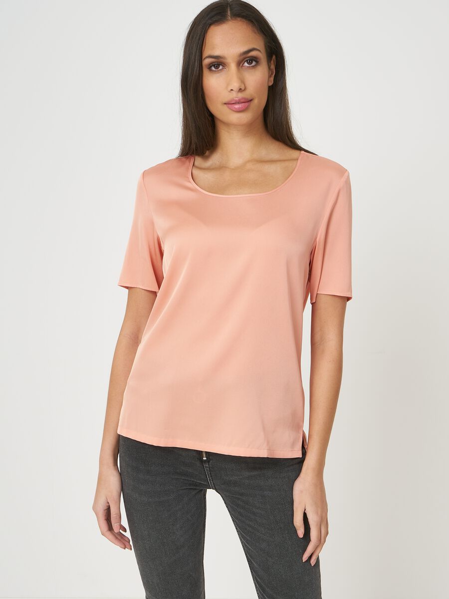 repeat cashmere T-Shirt van zijde