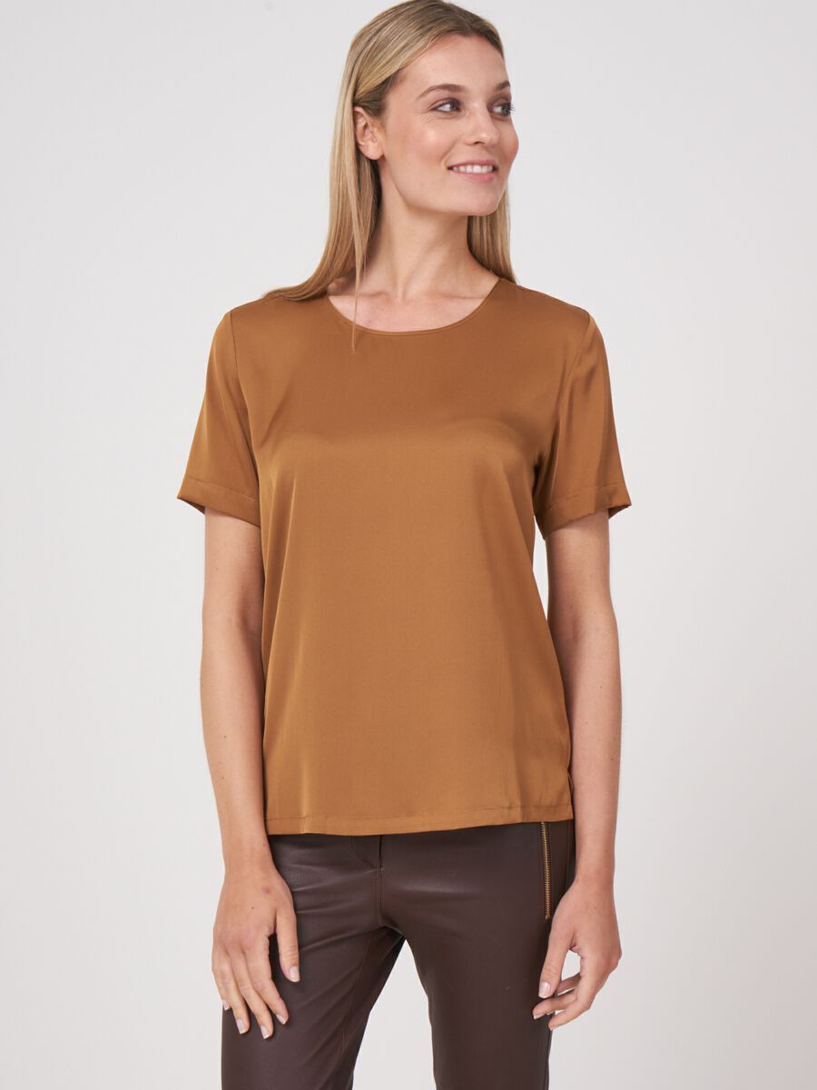 repeat cashmere T-Shirt van zijde