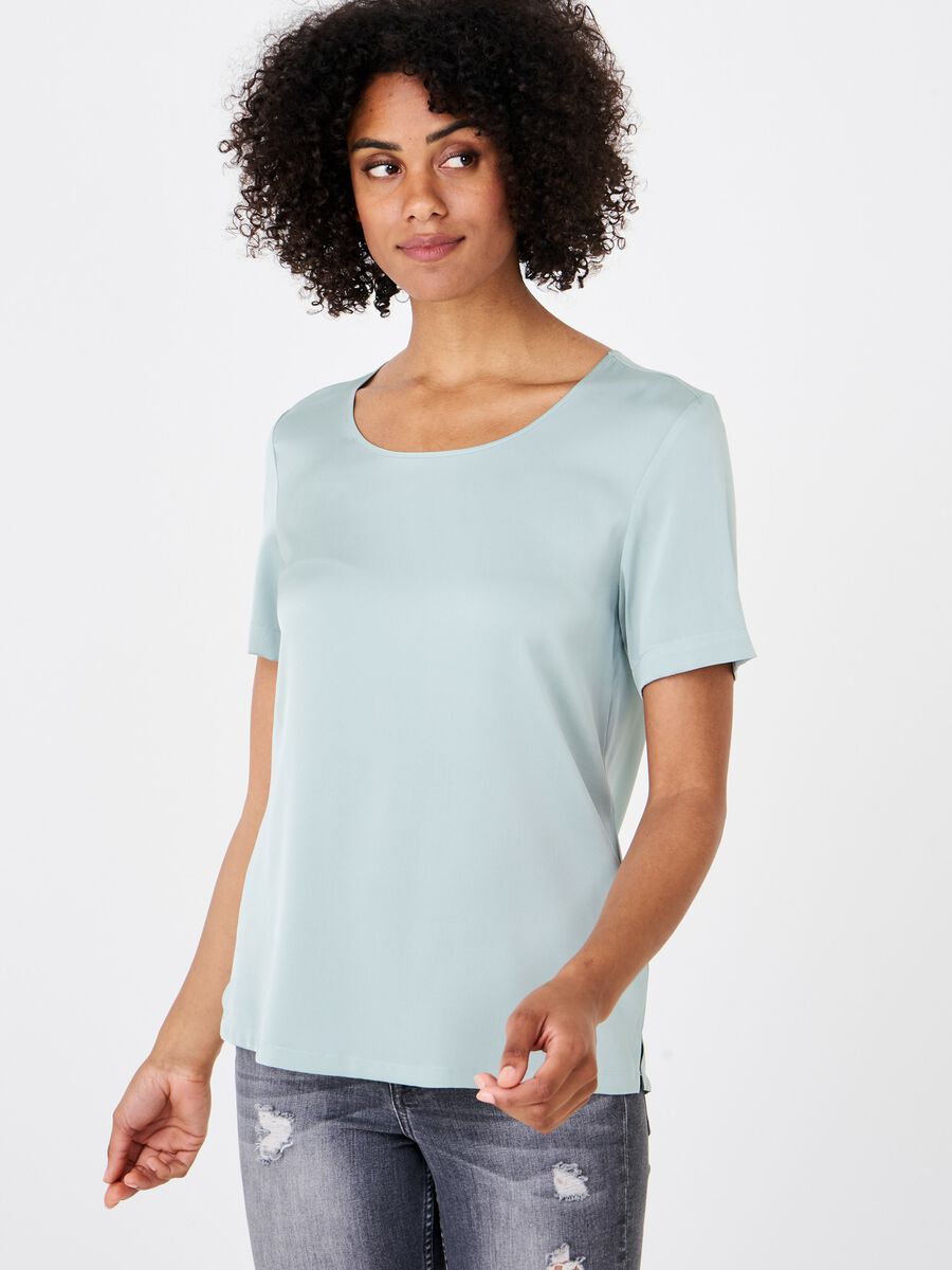 repeat cashmere T-Shirt van zijde