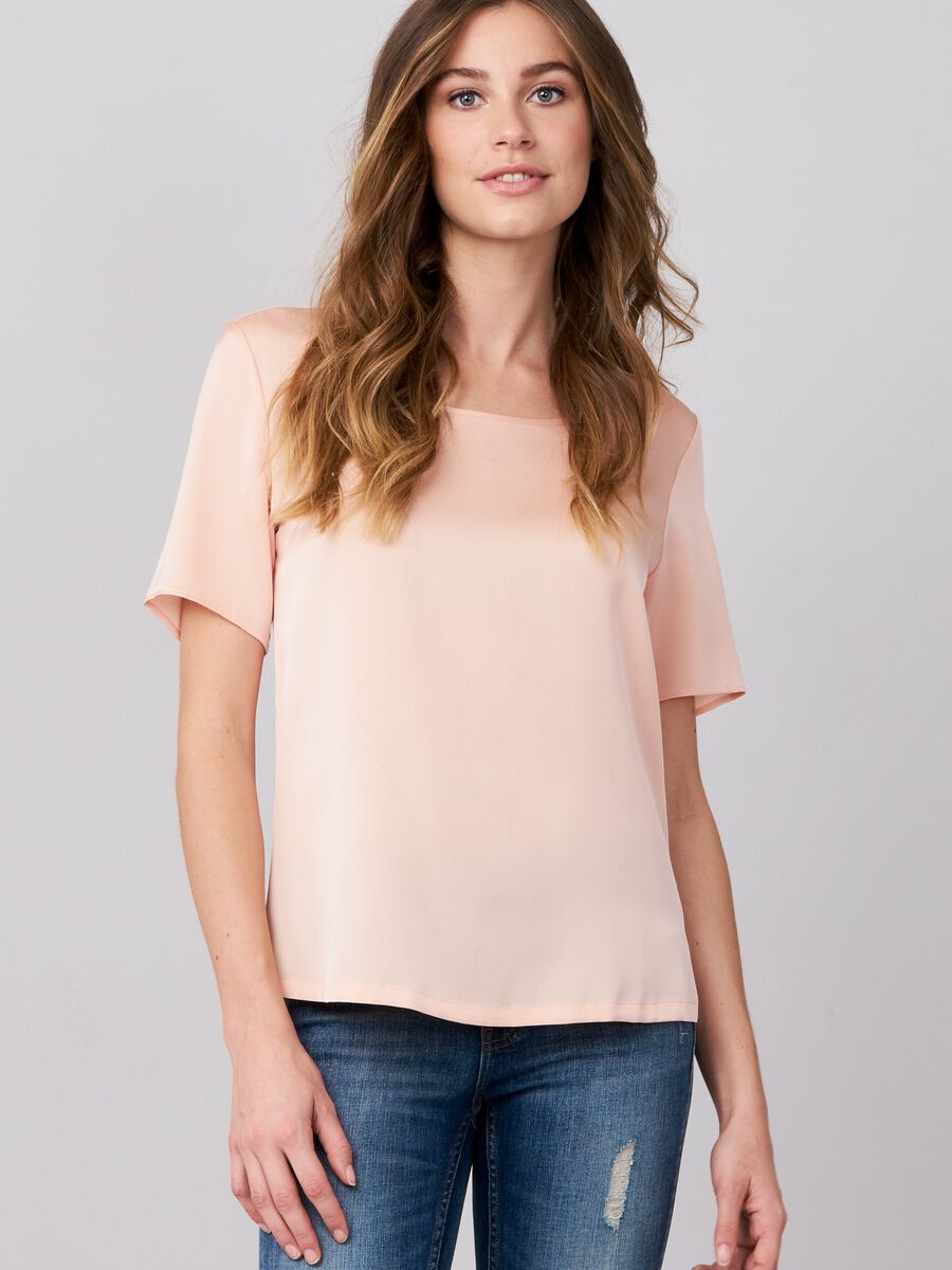 repeat cashmere T-Shirt van zijde