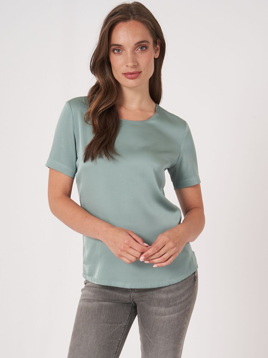 repeat cashmere T-Shirt van zijde