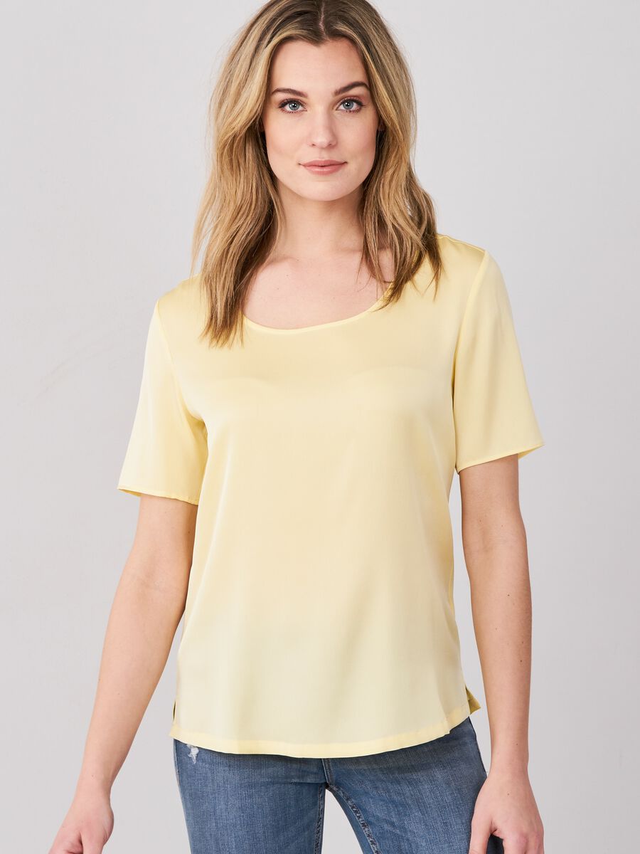 repeat cashmere T-Shirt van zijde