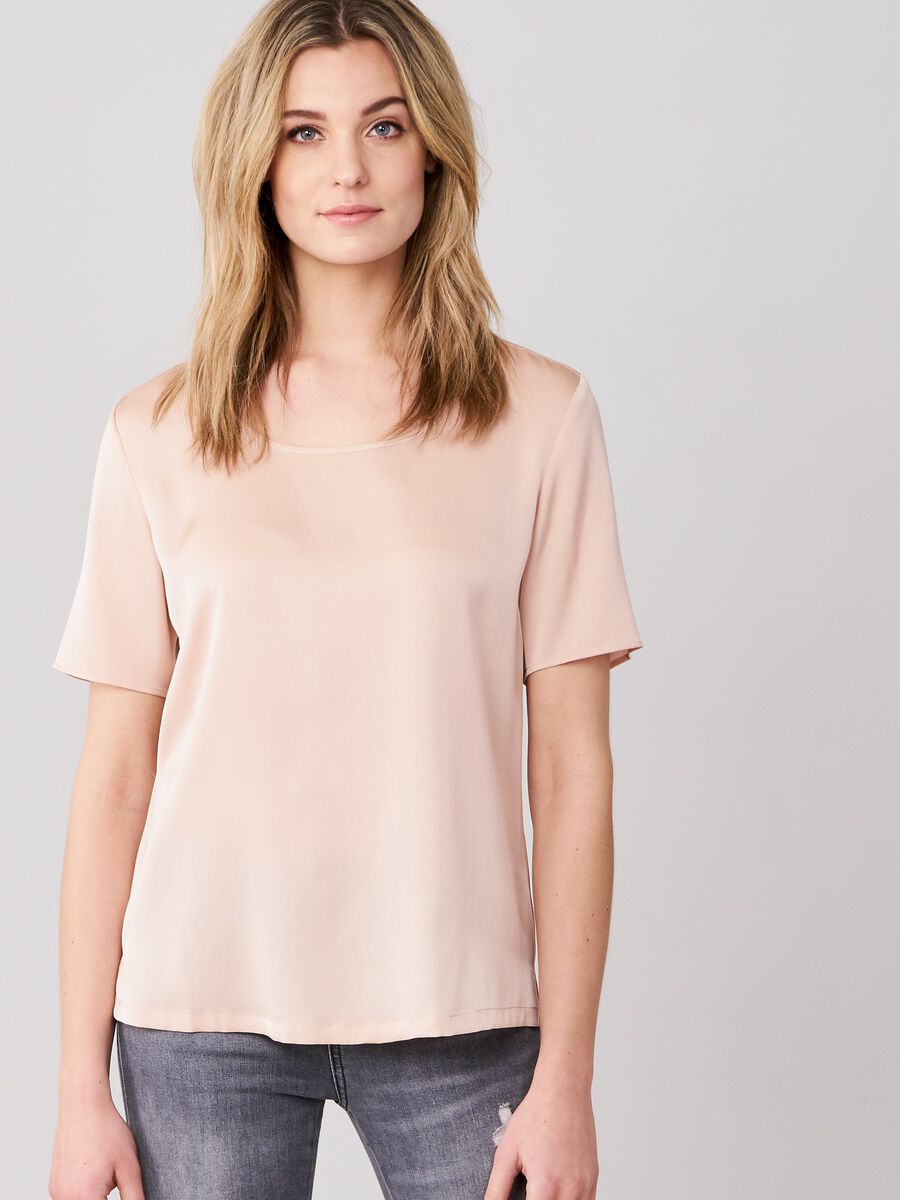 repeat cashmere T-Shirt van zijde