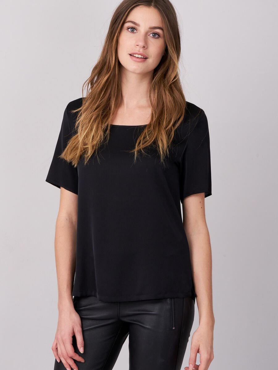 repeat cashmere T-Shirt van zijde