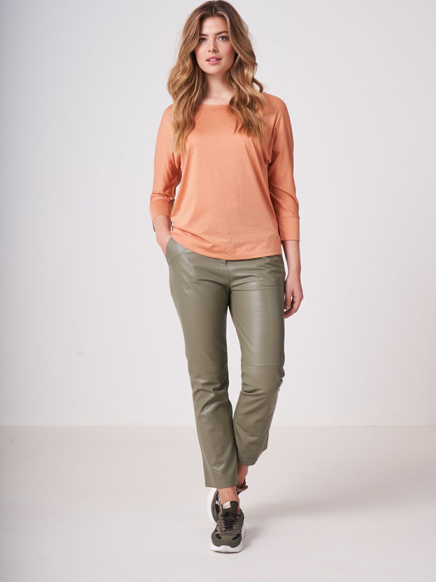 Repeat Cashmere Top Met 3/4 Vleermuismouwen