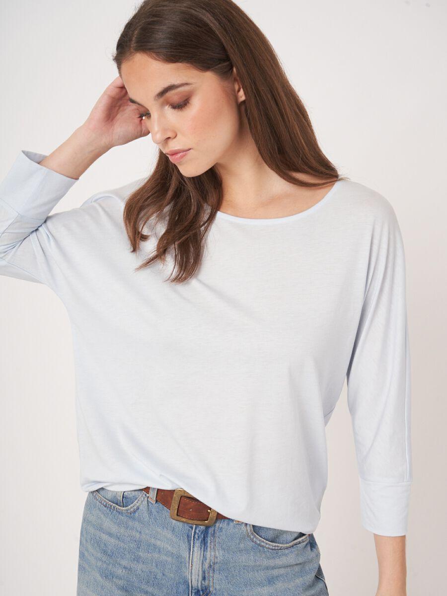 Repeat Cashmere Top Met 3/4 Vleermuismouwen