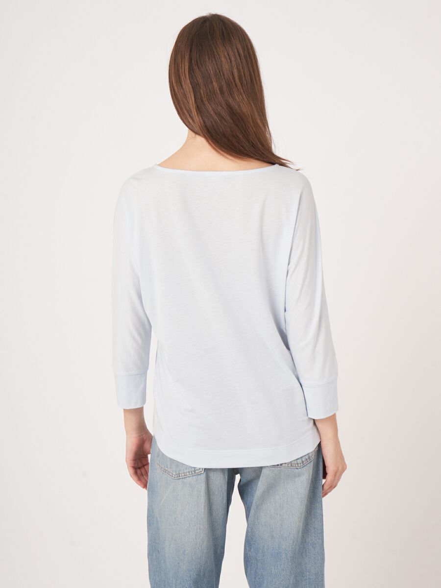 Repeat Cashmere Top Met 3/4 Vleermuismouwen