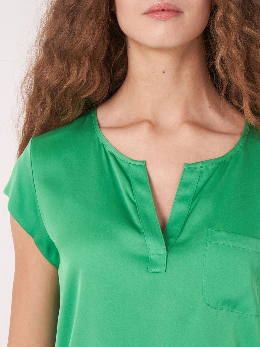 Repeat Cashmere Top Met Borstzak